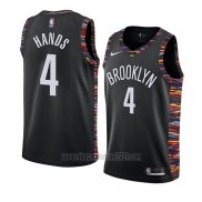 Camiseta Brooklyn Nets Jaylen Hands #4 Ciudad 2019 Negro