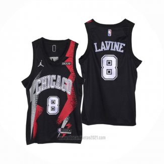 Camiseta Chicago Bulls Zach Lavine #8 Fashion Royalty Negro