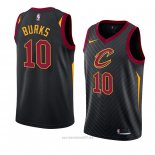 Camiseta Cleveland Cavaliers Alec Burks #10 Statement 2018 Negro