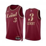 Camiseta Cleveland Cavaliers Caris Levert #3 Ciudad 2023-24 Rojo