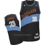 Camiseta Cleveland Cavaliers LeBron James #23 Retro Negro Azul