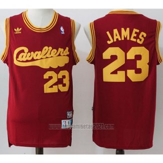 Camiseta Cleveland Cavaliers LeBron James #23 Retro Rojo2