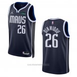 Camiseta Dallas Mavericks Spencer Dinwiddie #26 Statement 2022-23 Azul