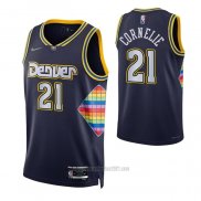 Camiseta Denver Nuggets Petr Cornelie #21 Ciudad 2021-22 Azul