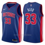 Camiseta Detroit Pistons Willie Reed #33 Icon 2017-18 Azul
