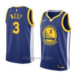 Camiseta Golden State Warriors David West 3 Icon 2018 Azul