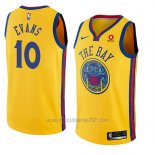 Camiseta Golden State Warriors Jacob Evans III #10 Ciudad 2017-18 Oro