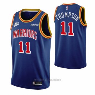 Camiseta Golden State Warriors Klay Thompson #11 75th Anniversary Azul