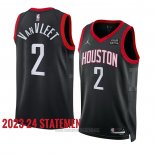 Camiseta Houston Rockets Fred Vanvleet #2 Statement 2023-24 Negro