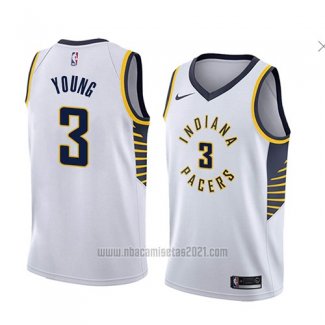 Camiseta Indiana Pacers Joe Young #3 Association 2018 Blanco