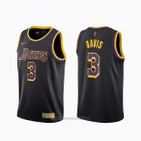 Camiseta Los Angeles Lakers Anthony Davis #3 Earned 2020-21 Negro