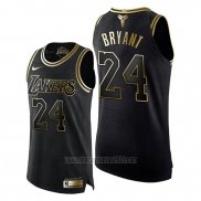 Camiseta Los Angeles Lakers Kobe Bryant #24 Gold Black Mamba Oro Negro