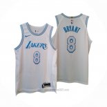 Camiseta Los Angeles Lakers Kobe Bryant #8 Ciudad Autentico 2020-21 Blanco