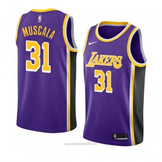 Camiseta Los Angeles Lakers Mike Muscala #31 Statement 2018-19 Violeta