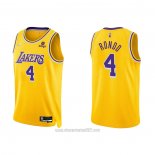 Camiseta Los Angeles Lakers Rajon Rondo #4 75th Anniversary 2021-22 Amarillo