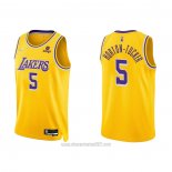 Camiseta Los Angeles Lakers Talen Horton-Tucker #5 75th Anniversary 2021-22 Amarillo