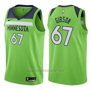 Camiseta Minnesota Timberwolves Taj Gibson #67 Statement 2017-18 Verde