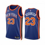 Camiseta New York Knicks Mitchell Robinson #23 Ciudad 2023-24 Azul