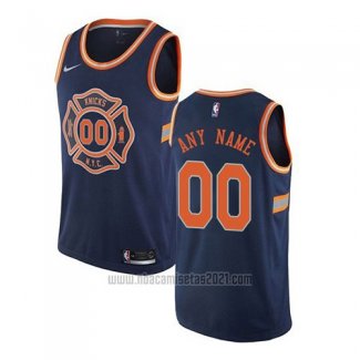 Camiseta New York Knicks Personalizada Ciudad 2017-18 Azul