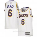 Camiseta Nino Los Angeles Lakers LeBron James #6 Association 2022-23 Blanco