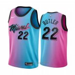 Camiseta Nino Miami Heat Jimmy Butler #22 Ciudad 2020-21 Azul Rosa