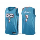 Camiseta Oklahoma City Thunder Darius Bazley #7 Ciudad Azul