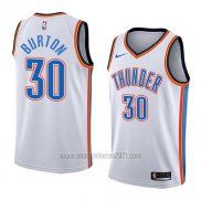 Camiseta Oklahoma City Thunder Deonte Burton #30 Association 2018 Blanco