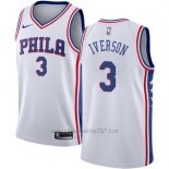 Camiseta Philadelphia 76ers Allen Iverson #3 Association 2017-18 Blanco