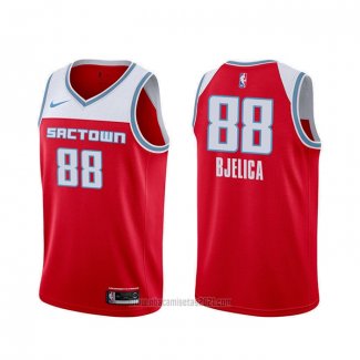 Camiseta Sacramento Kings Nemanja Bjelica #88 Ciudad 2019-20 Rojo