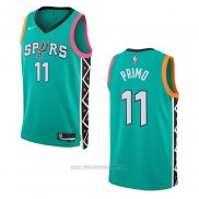 Camiseta San Antonio Spurs Joshua Primo #11 Ciudad 2022-23 Verde