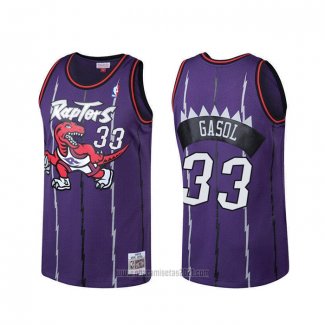 Camiseta Toronto Raptors Marc Gasol #33 Hardwood Classics Violeta