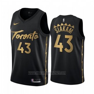 Camiseta Toronto Raptors Pascal Siakam #43 Ciudad 2019-20 Negro