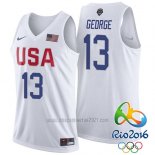 Camiseta USA 2016 Paul George #13 Blanco