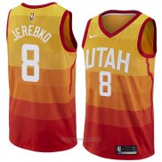 Camiseta Utah Jazz Jonas Jerebko #8 Ciudad 2018 Amarillo