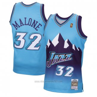 Camiseta Utah Jazz Karl Malone #32 Mitchell & Ness 1996-97 Azul