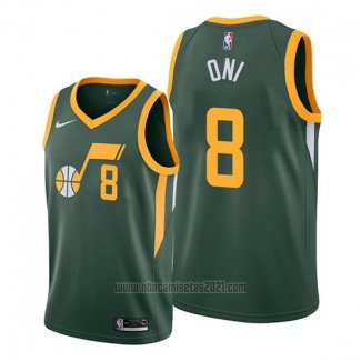 Camiseta Utah Jazz Miye Oni #8 Earned 2019-20 Verde