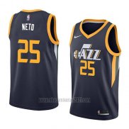 Camiseta Utah Jazz Raul Neto #25 Icon 2018 Azul