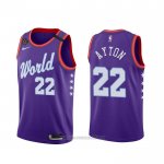 Camiseta 2020 Rising Star Deandre Ayton #22 World Violeta
