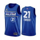 Camiseta All Star 2021 Philadelphia 76ers Joel Embiid #21 Azul