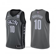 Camiseta Brooklyn Nets Justin Anderson #10 Statement Gris