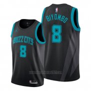 Camiseta Charlotte Hornets Bismack Biyombo #8 Ciudad Edition Negro