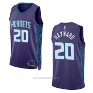 Camiseta Charlotte Hornets Gordon Hayward #20 Statement 2022-23 Violeta