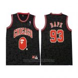 Camiseta Chicago Bulls Bape #93 Mitchell & Ness Negro