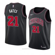 Camiseta Chicago Bulls Kaiser Gates #21 Statement 2018 Negro