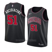 Camiseta Chicago Bulls Ryan Arcidiacono #51 Statement 2018 Negro