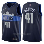 Camiseta Dallas Mavericks Dirk Nowitzki #41 Statement 2017-18 Azul