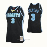 Camiseta Denver Nuggets Allen Iverson #3 Mitchell & Ness 2006-07 Negro