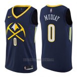 Camiseta Denver Nuggets Emmanuel Mudiay #0 Ciudad 2017-18 Azul