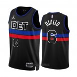 Camiseta Detroit Pistons Hamidou Diallo #6 Statement 2022-23 Negro