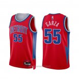 Camiseta Detroit Pistons Luka Garza #55 Ciudad 2021-22 Rojo